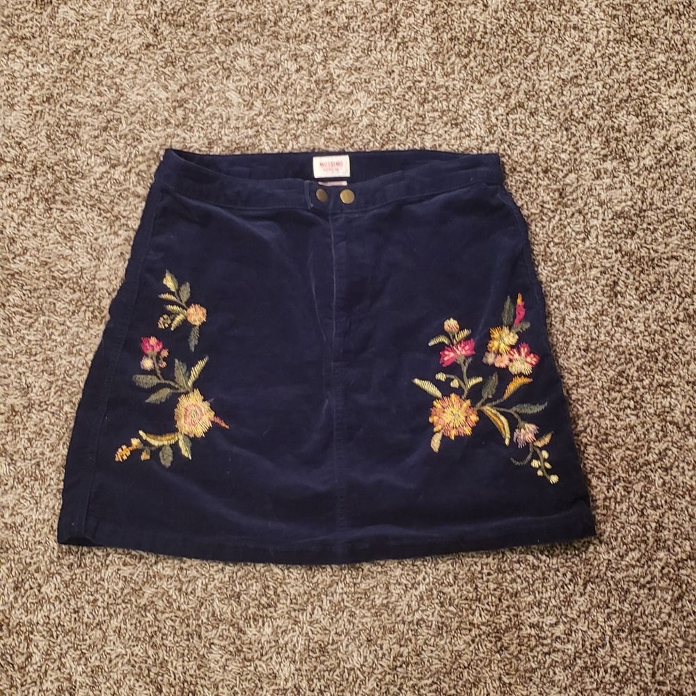 Blue corduroy skirt